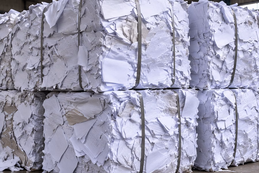 Imagem ilustrativa de Papel branco para reciclagem